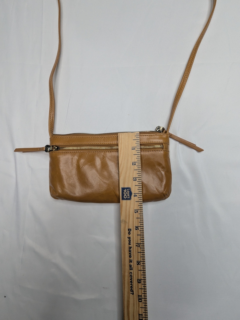 HOBO International Tan Leather Crossbody Pouch / Purse - Picture 13 of 16